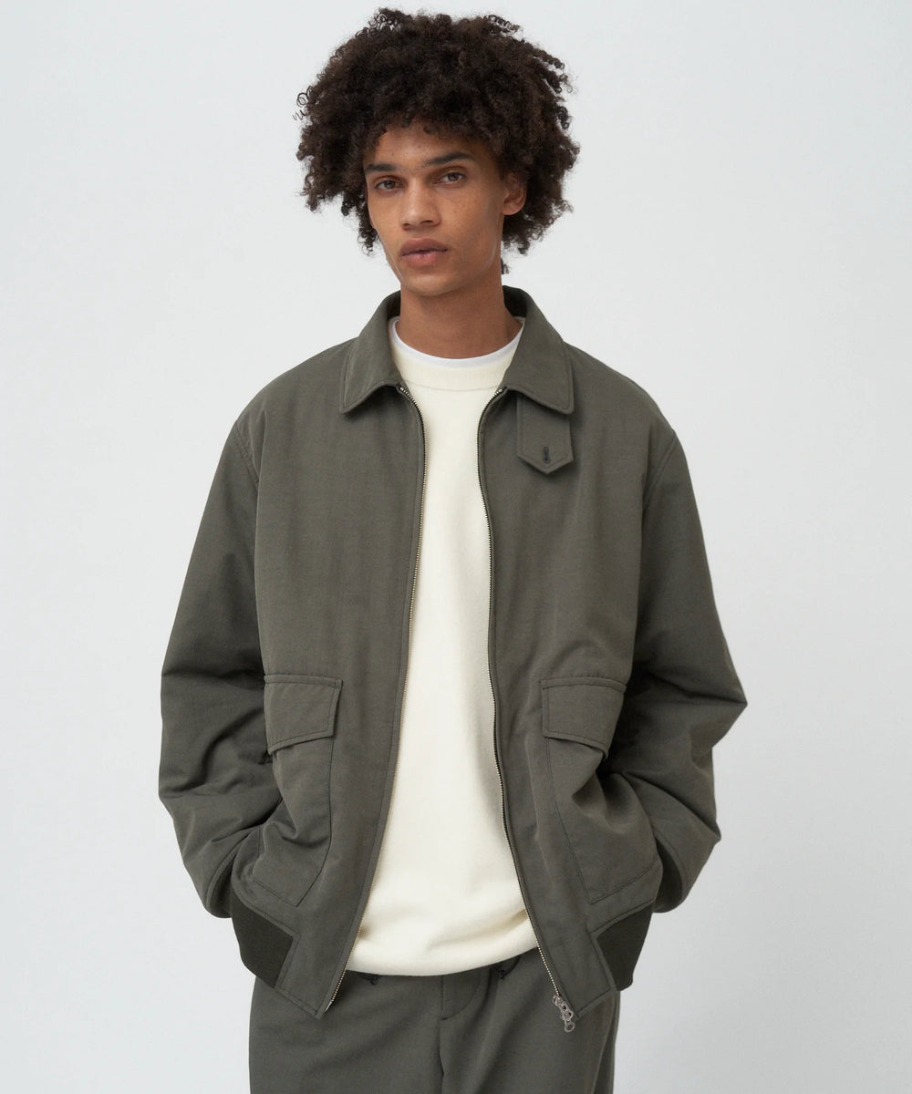 ATON】HEAVY TWISTED NYLON FLIGHT JAKCET / KHAKI – Butterfly Clutch ATON】HEAVY TWISTED NYLON FLIGHT JAKCET / KHAKI – Butterfly Clutch