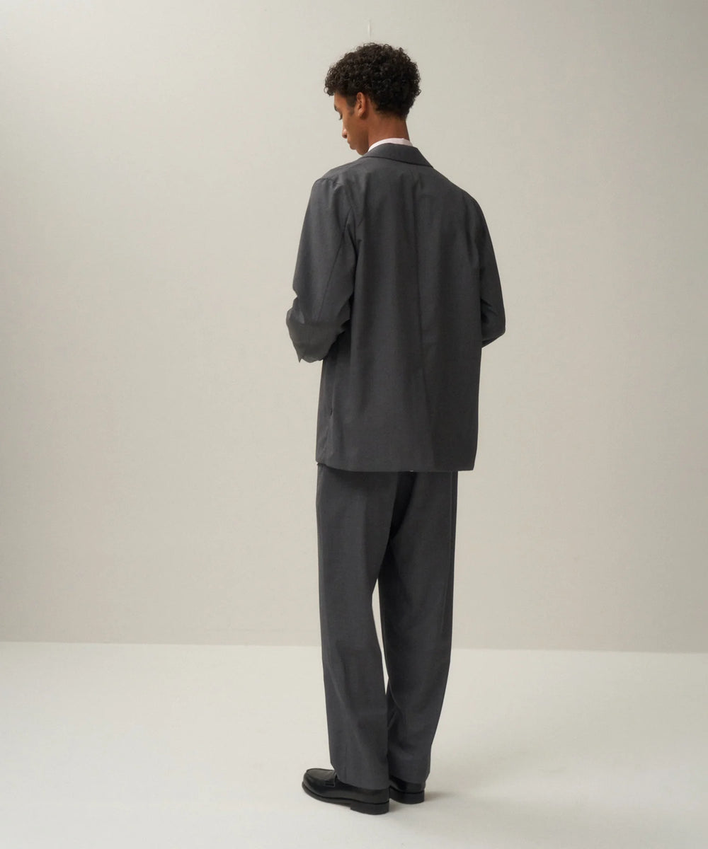ATON】WOOL TROPICAL TAPERED EASY PANTS / TOP GRAY – Butterfly Clutch