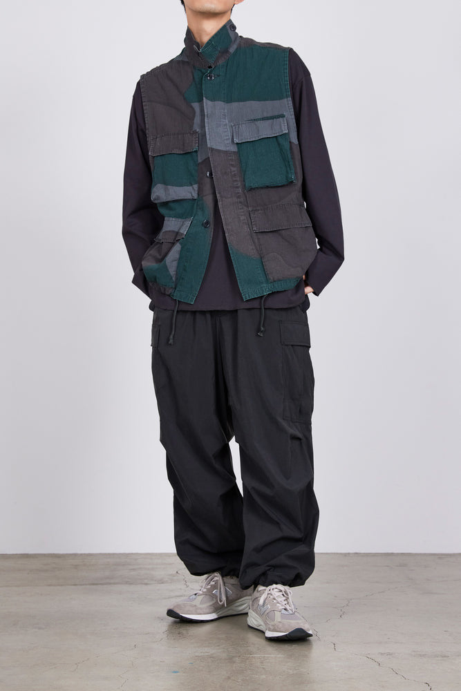 パンツ marka RECYCLE NYLON RIP STOP EASY PANTS marka】RECYCLE NYLON RIP STOP COCOON WIDE EASY PANTS BLACK