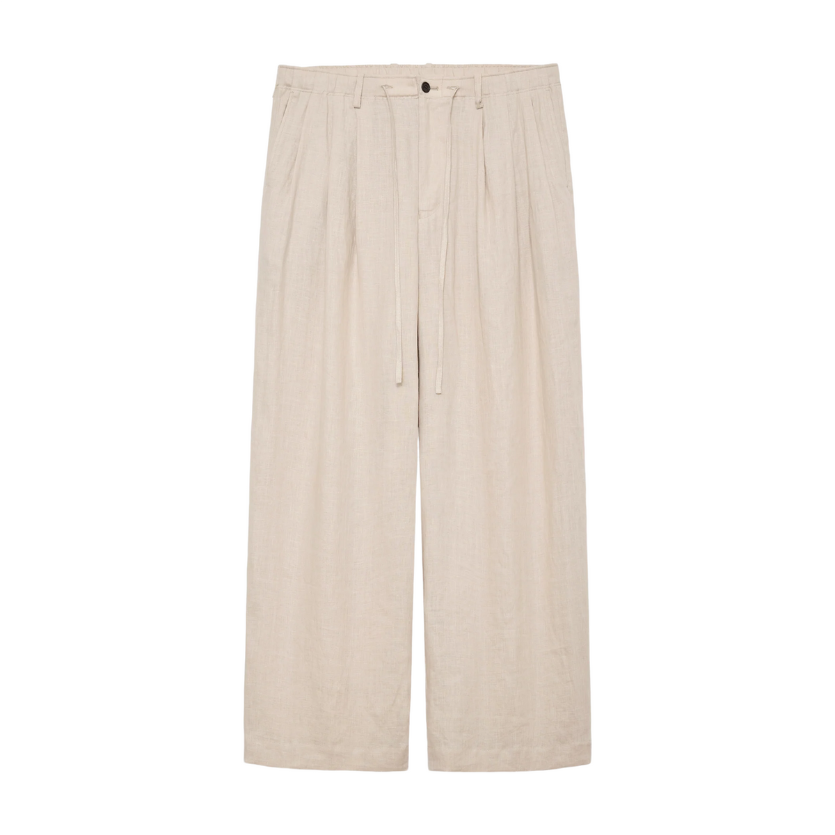 MARKAWARE】HEMP SHIRTING TRIPLE PLEATED EASY TROUSERS / TAUPE 