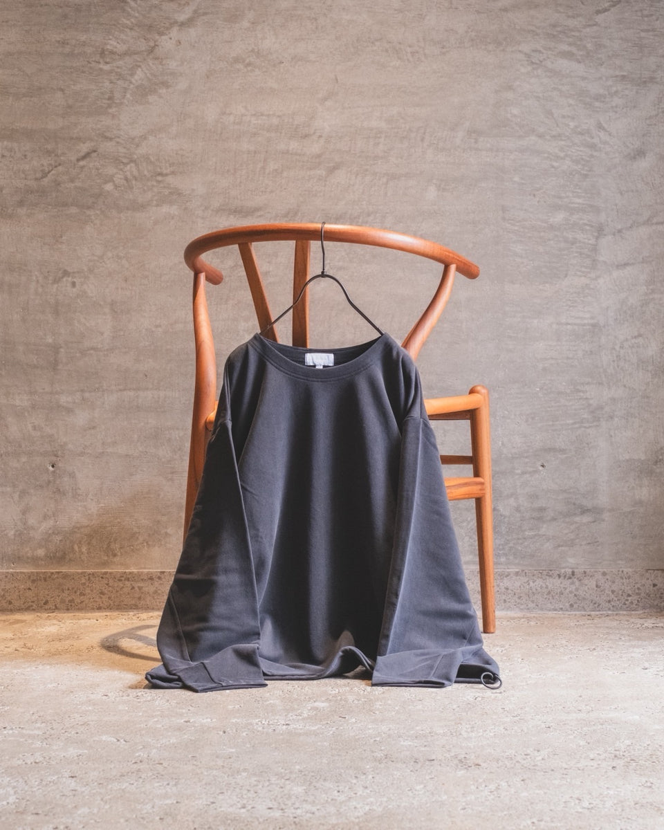 KANEMASA PHIL.】28G Cupra L/S Pullover Ex / BLACK – Butterfly Clutch