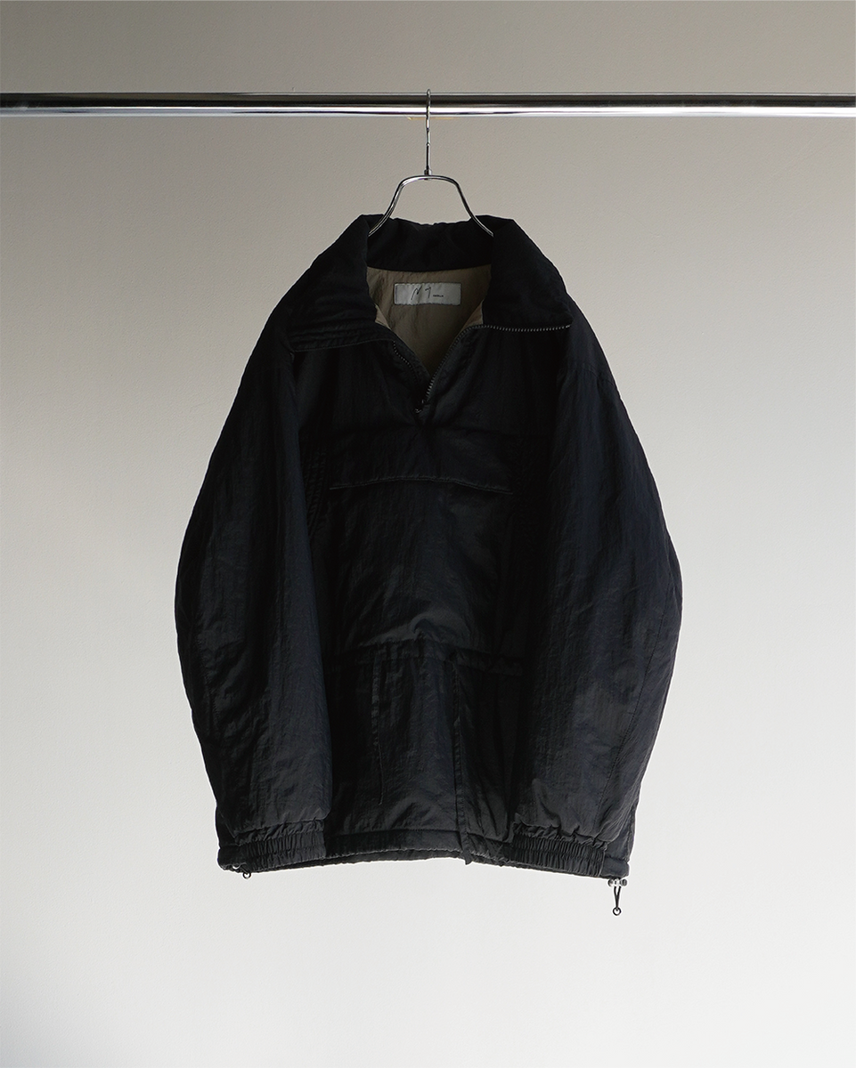 ジャケット・アウター ANCELLM NYLON PADDED PULLOVER JACKET ANCELLM】NYLON PADDED PULLOVER JACKET / BLACK – Butterfly Clutch