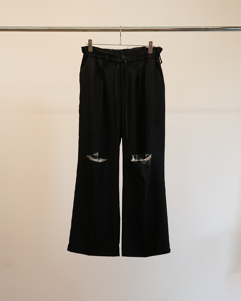 パンツ ANCELLM 25SS DAMAGE WOOL 2TUCK SLACKS ANCELLM（アンセルム） DAMAGE WOOL 2TUCK SLACKS s.t.c｜お客様