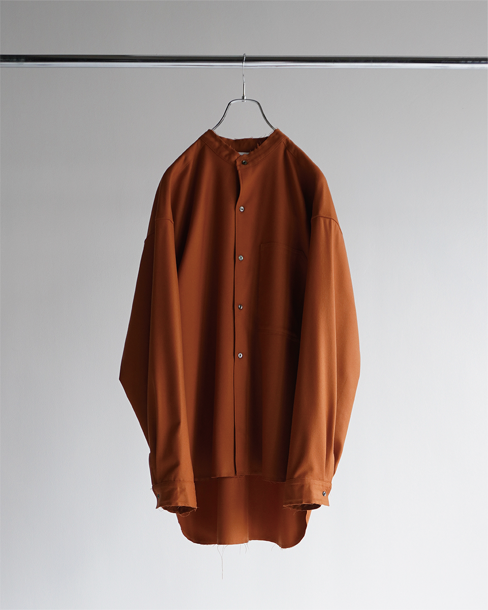 ANCELLM】WOOL FLANNEL LONG SHIRT / ORANGE – Butterfly Clutch