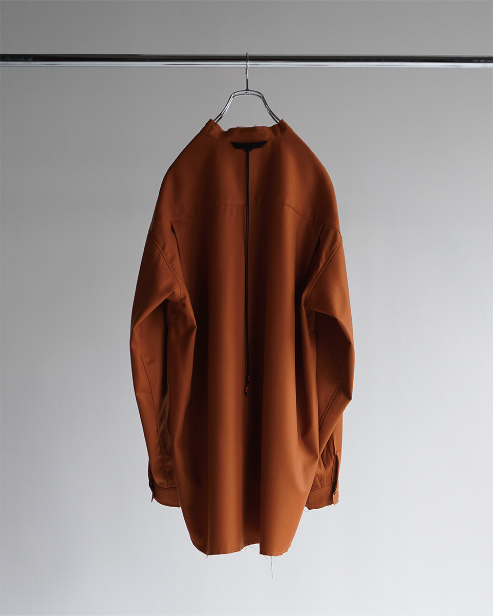 ANCELLM】WOOL FLANNEL LONG SHIRT / ORANGE – Butterfly Clutch