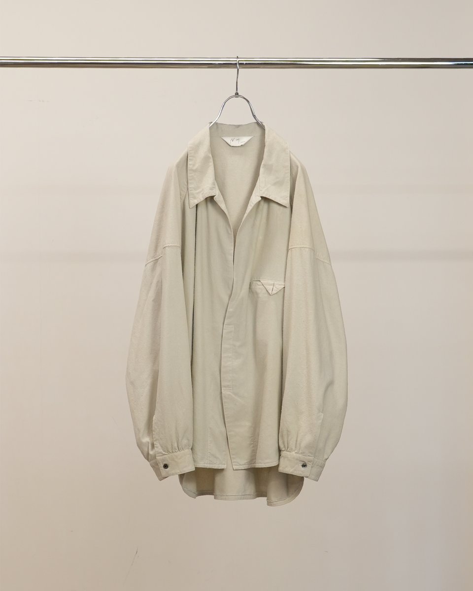 ANCELLM】SILK NEP LONG SHIRT / OFF – Butterfly Clutch