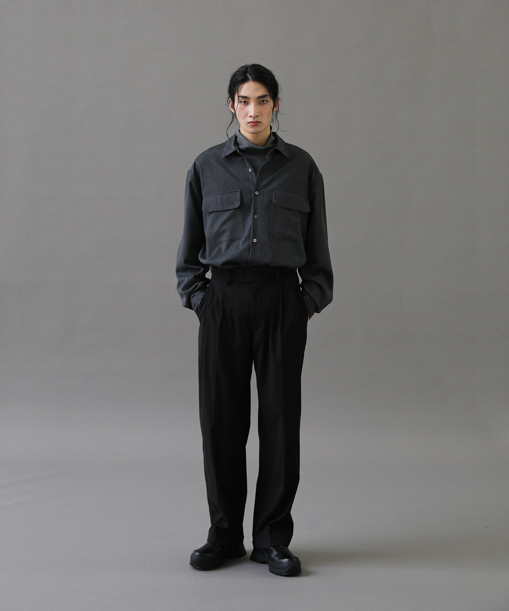 ANOTHER OFFICE】SANTIAGO SLACKS / BLACK – Butterfly Clutch