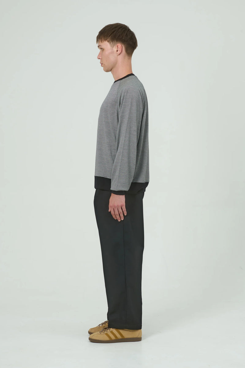 CABARET POVAL】Merino Wool Raglan Top / STRIPE – Butterfly Clutch