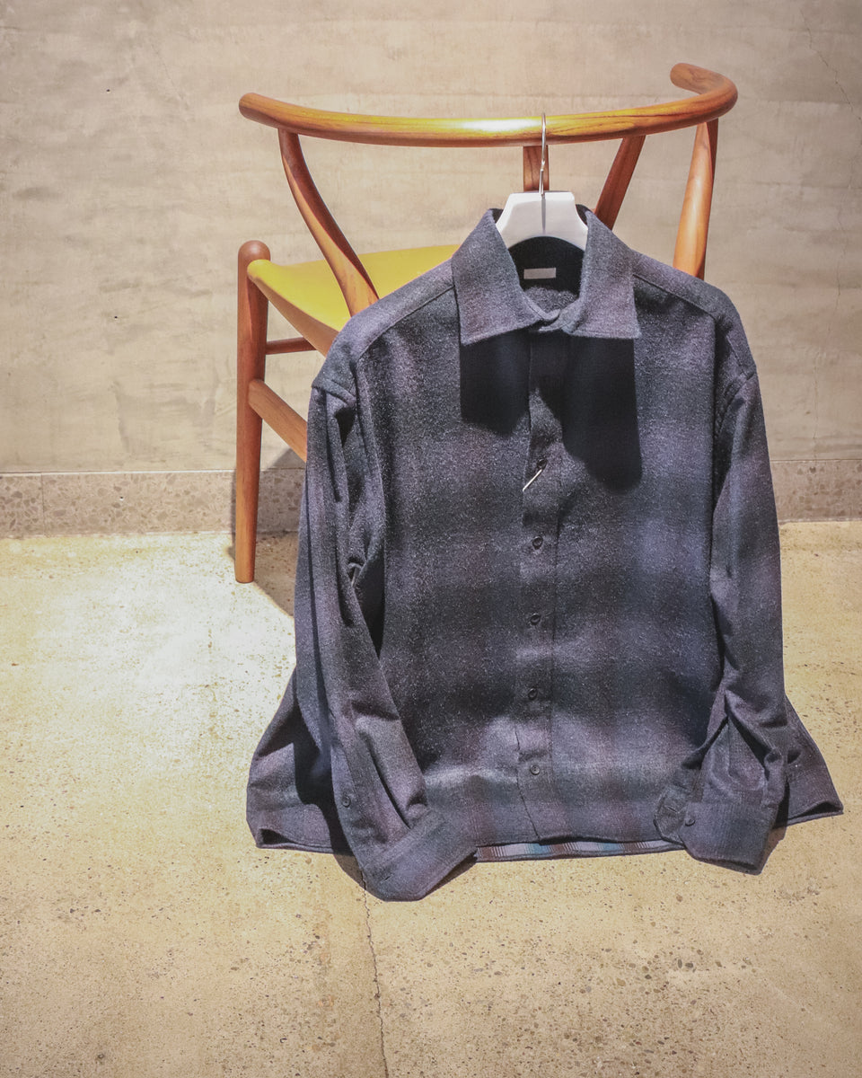 SEEALL】WIDE COLLOR SHIRTS / MULTI – Butterfly Clutch