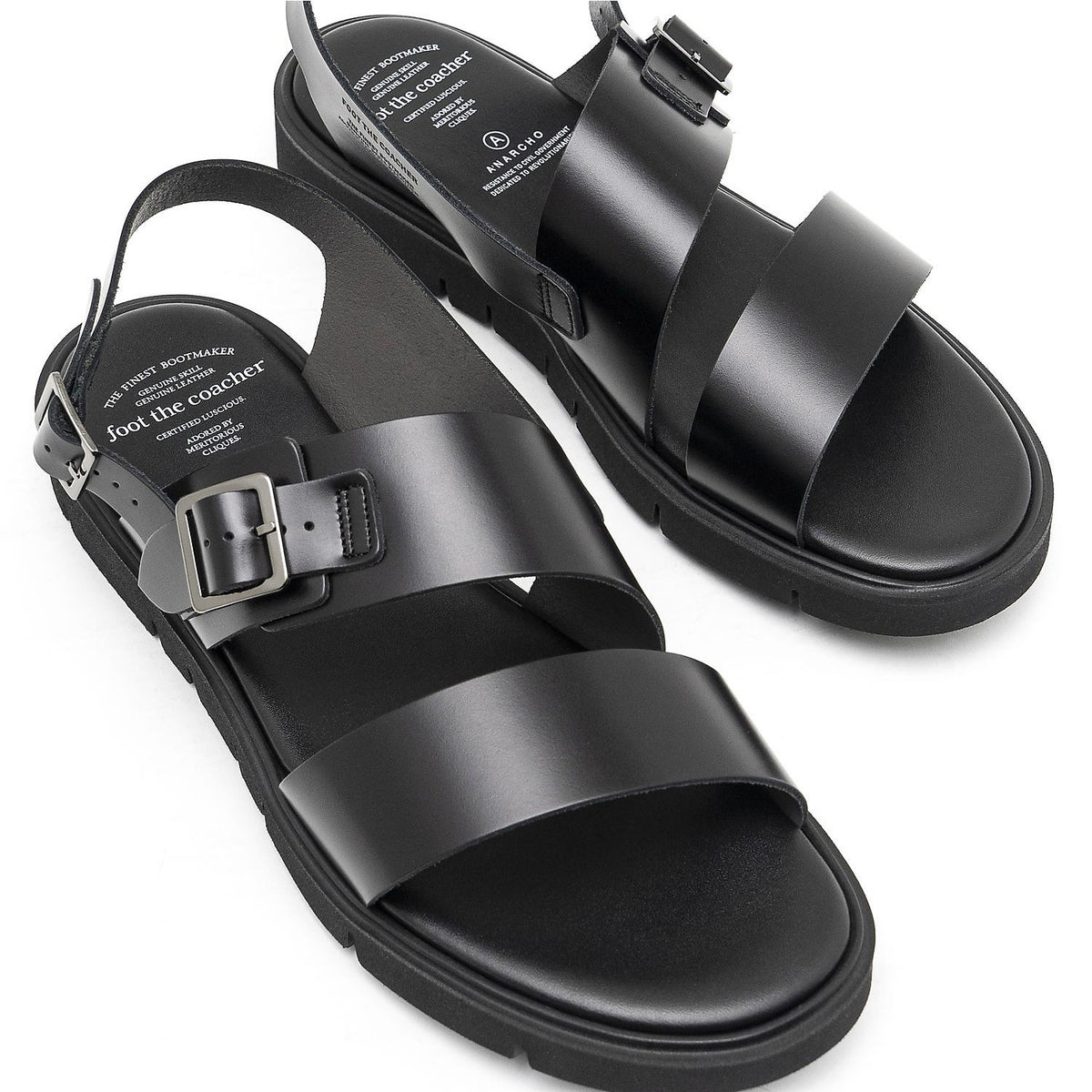 foot the coacher】S.S. BELT SANDALS ｜GLOXI CUT SOLE / BLACK
