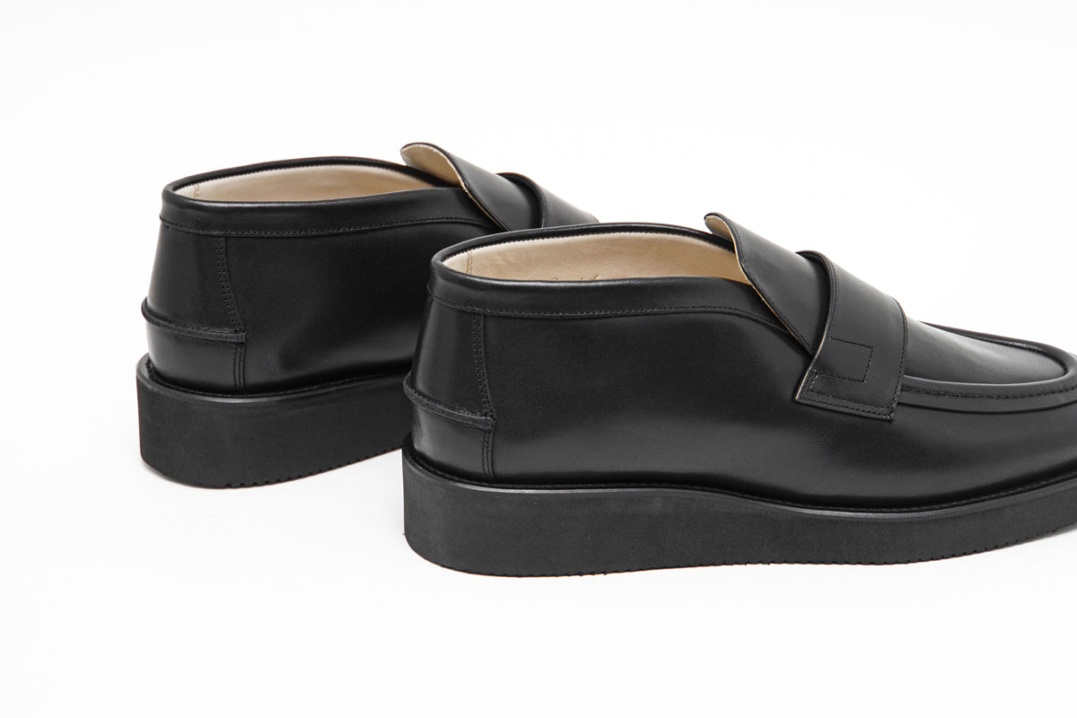 靴 foot the coacher MID-CUT LOAFER foot the coacher】MID-CUT LOAFER｜VIBRAM FITTER SOLE / BLACK