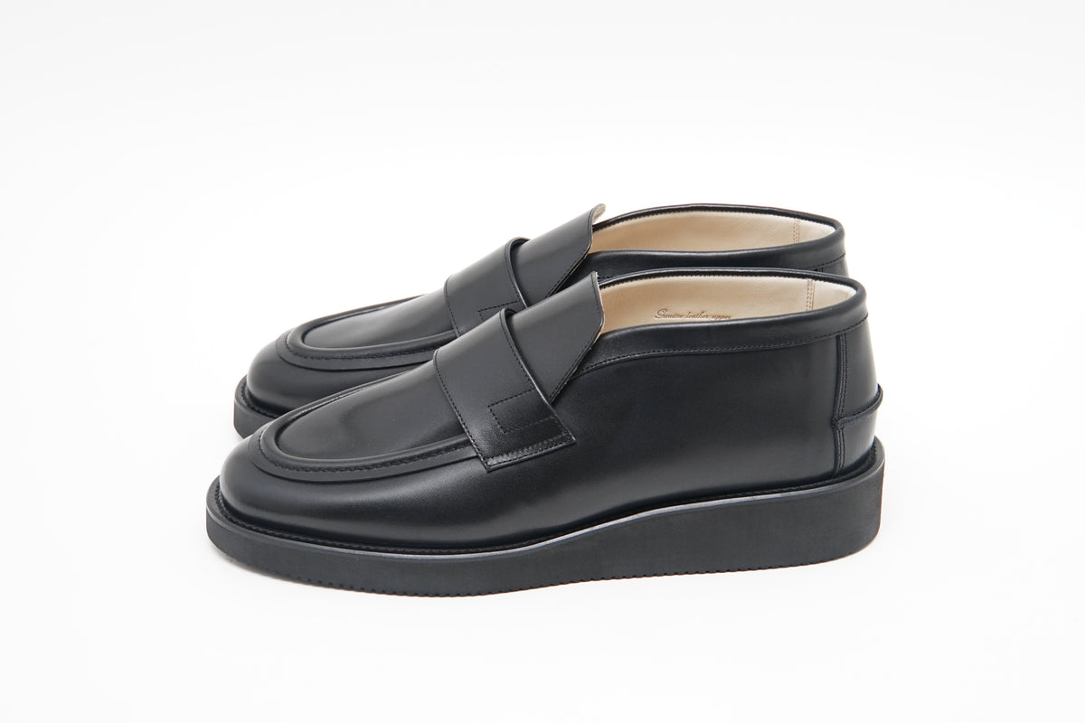 新品 foot the coacher MID-CUT LOAFER ブラック foot the coacher】MID-CUT LOAFER｜VIBRAM FITTER SOLE / BLACK