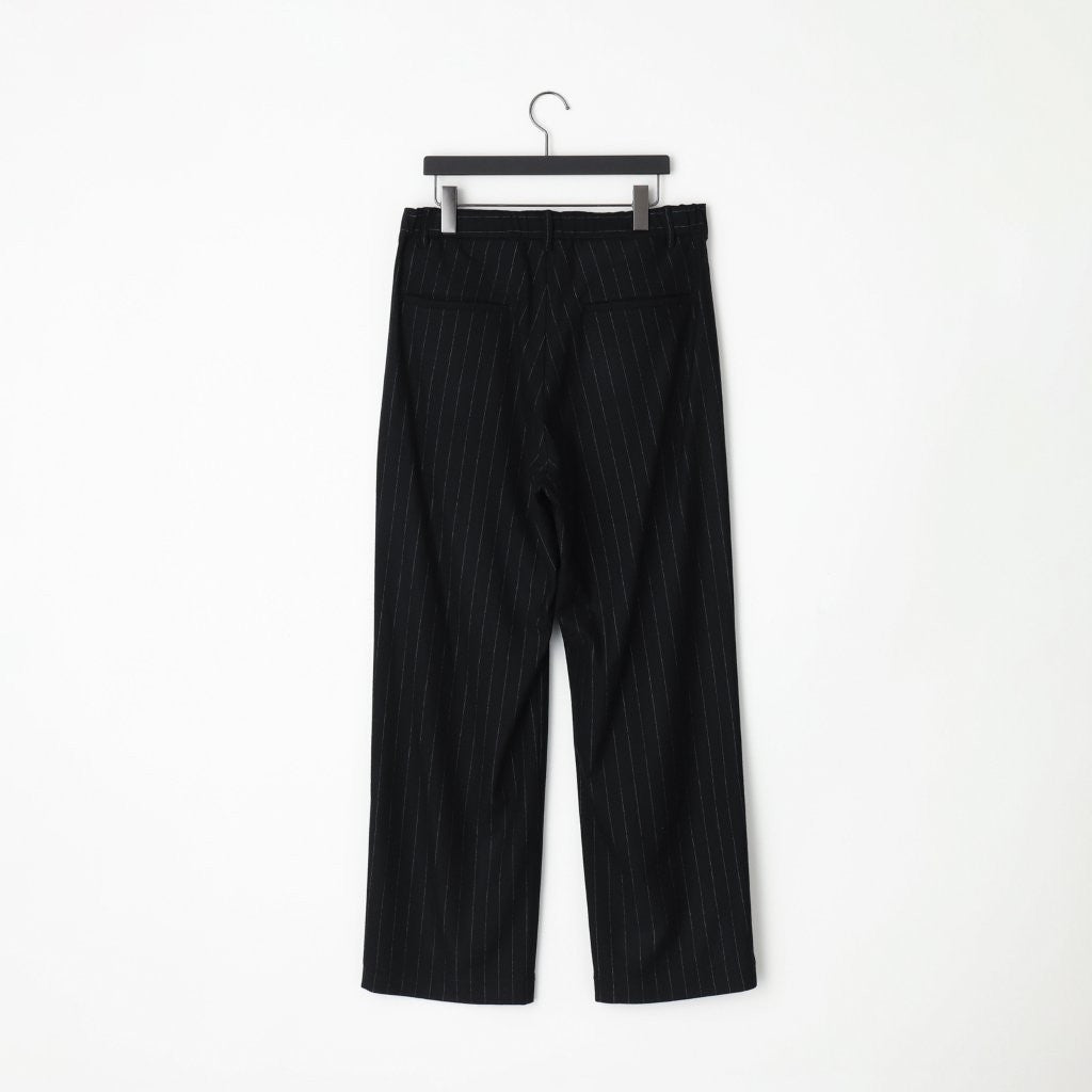 KANEMASA PHIL.】36G Wool Stripe Trouser / BLACK – Butterfly Clutch