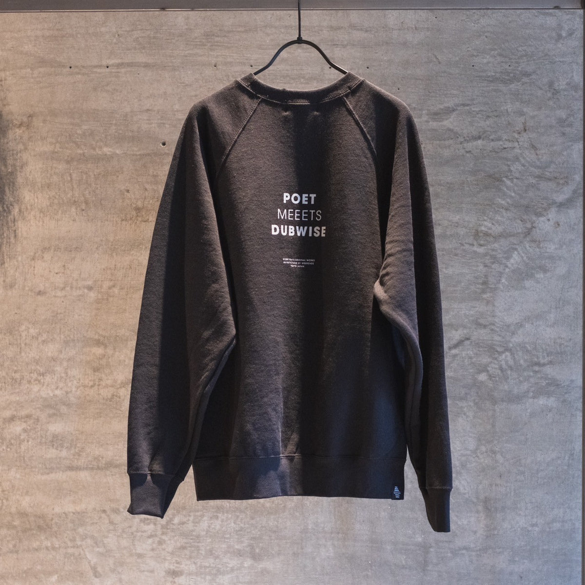 POET MEETS DUBWISE　Raglan Sleeve Sweat POET MEETS DUBWISE】PMD LOGO RAGLAN SWEAT EX / BLACK x GRAY