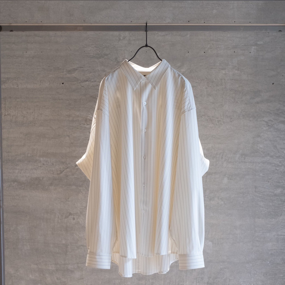 KANEMASA PHIL.】46G SILK BLEND IDEAL L/S SHIRT Ex / WHITE / BLACK