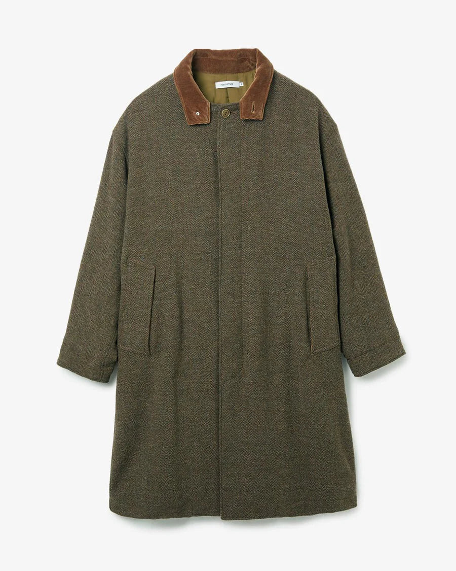 nonnative】WANDERER LONG PUFF COAT WOOL HERRINGBONE WITH