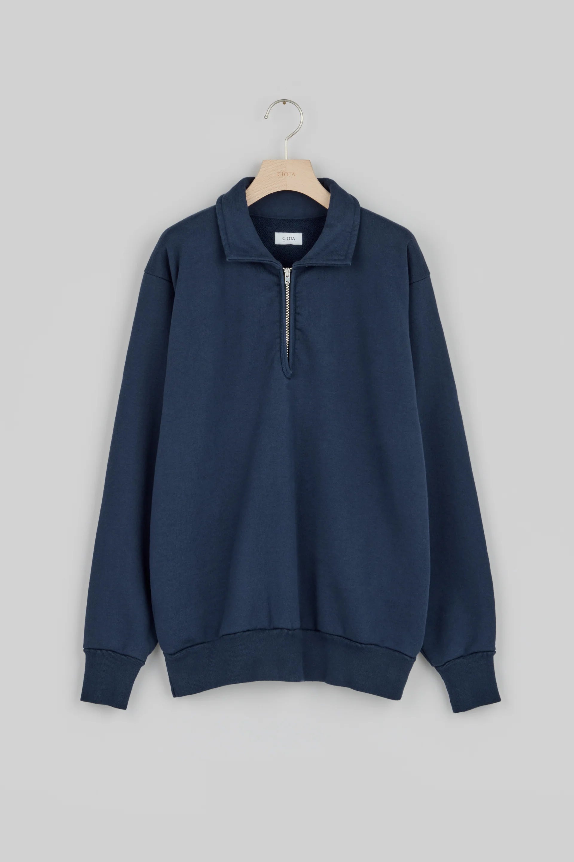 CIOTA】Half Zip Sweatshirt (Pile Lining) / NAVY – Butterfly Clutch