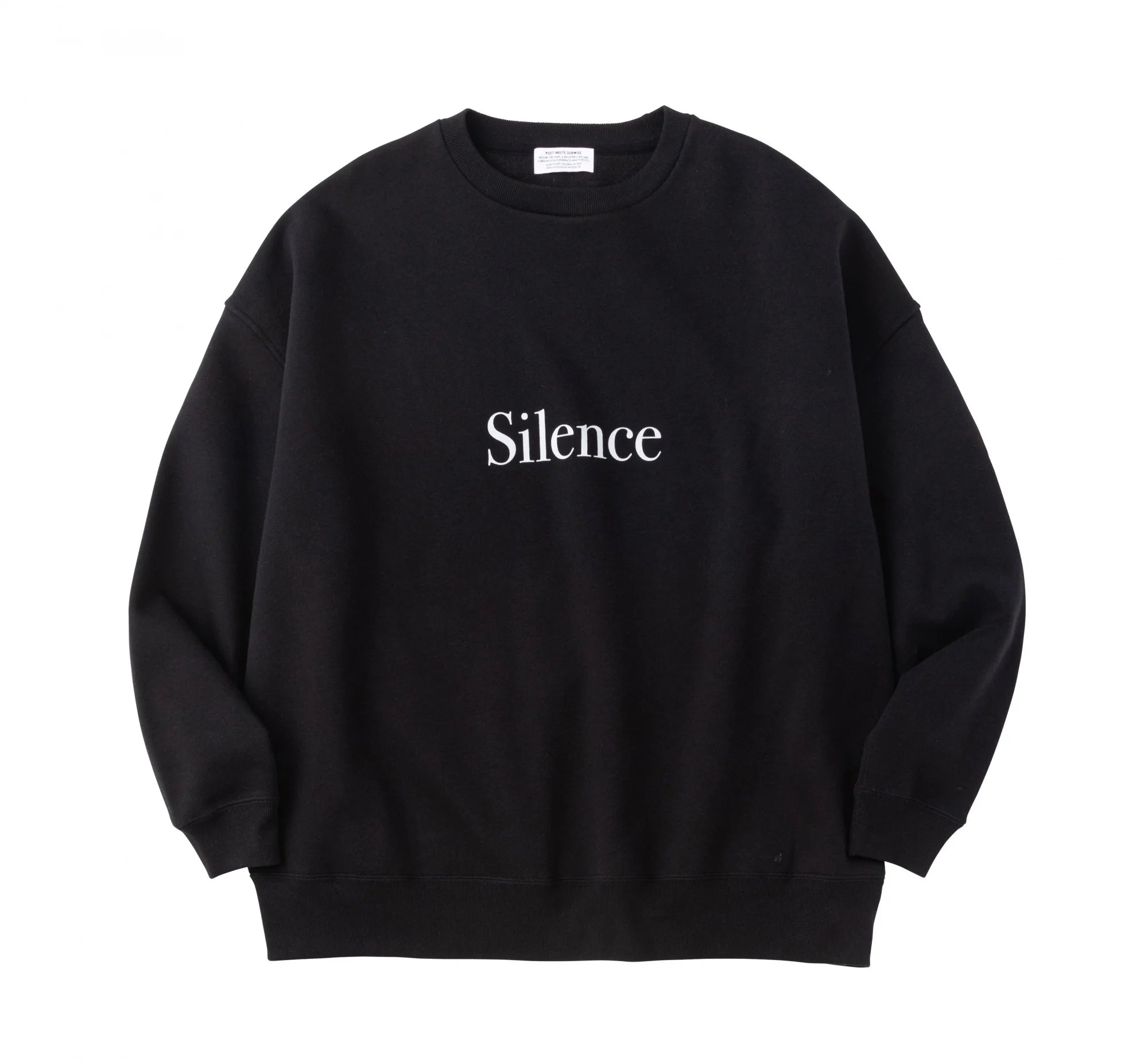ス*ー様 POETMEETS DUBWISE　SILENCEOversized POET MEETS DUBWISE】SILENCE Oversized Sweat / BLACK