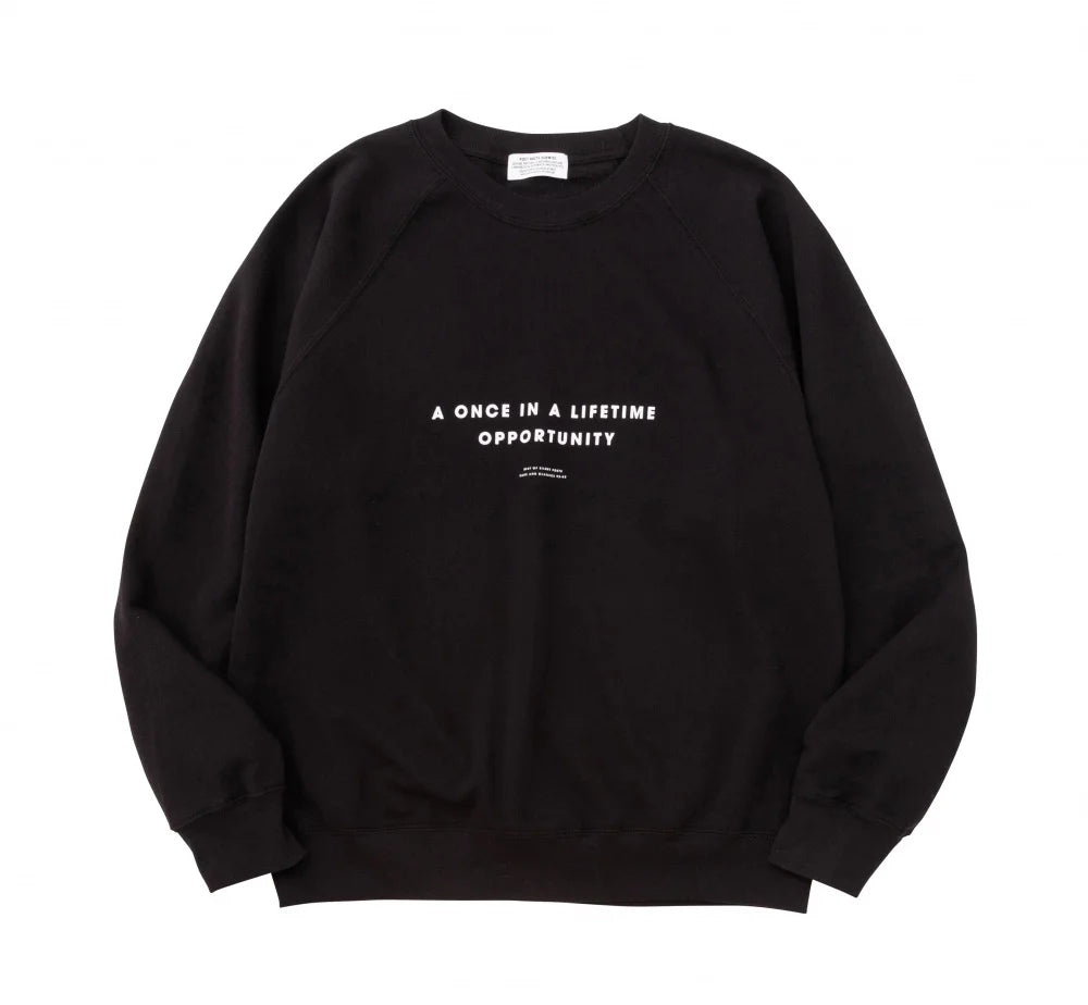 POET MEETS DUBWISE】LIFETIME Raglan Sleeve Sweat / BLACK