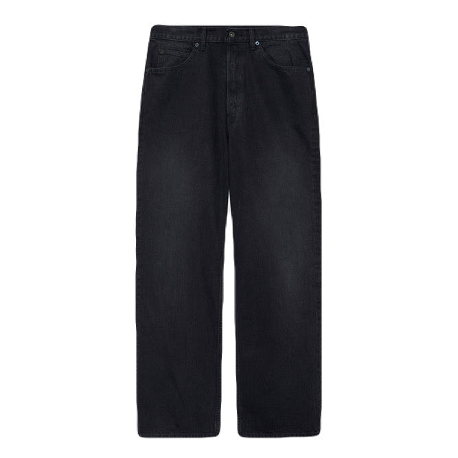 marka】ORGANIC COTTON 12oz DENIM SHOE CUT JEANS BLACK – Butterfly 