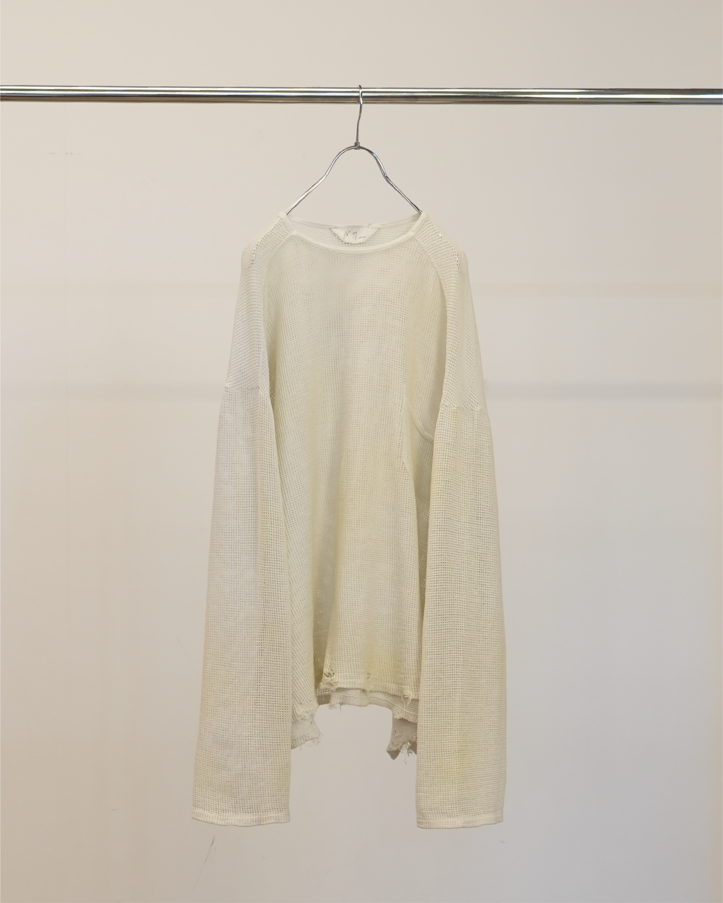 ANCELLM】UNEVENNESS MESH LS / WHITE – Butterfly Clutch