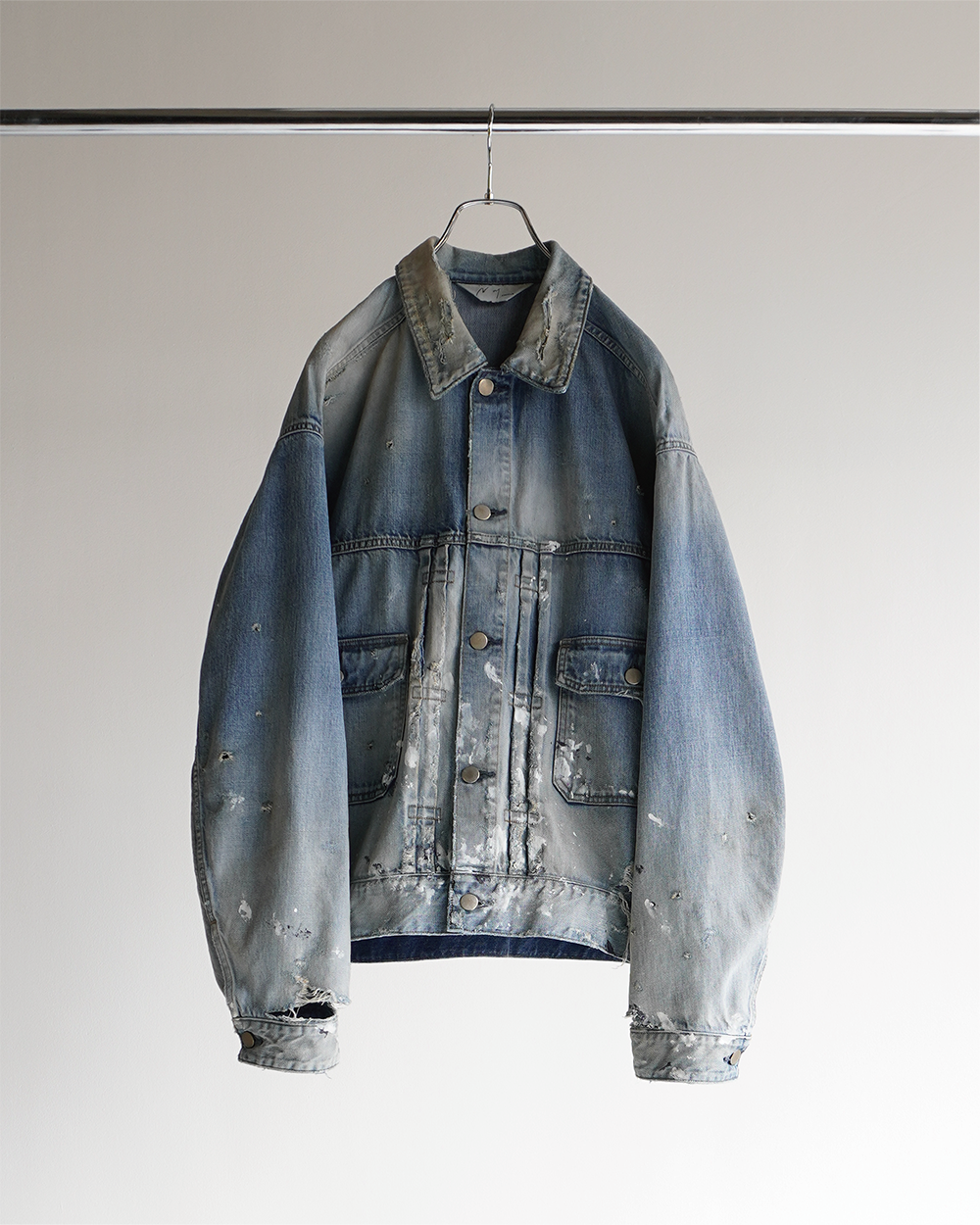 ジャケット・アウター ANCELLM CRASH DENIM JACKET TYPE-2 ANCELLM】CRASH DENIM JACKET type-2 / INDIGO – Butterfly Clutch