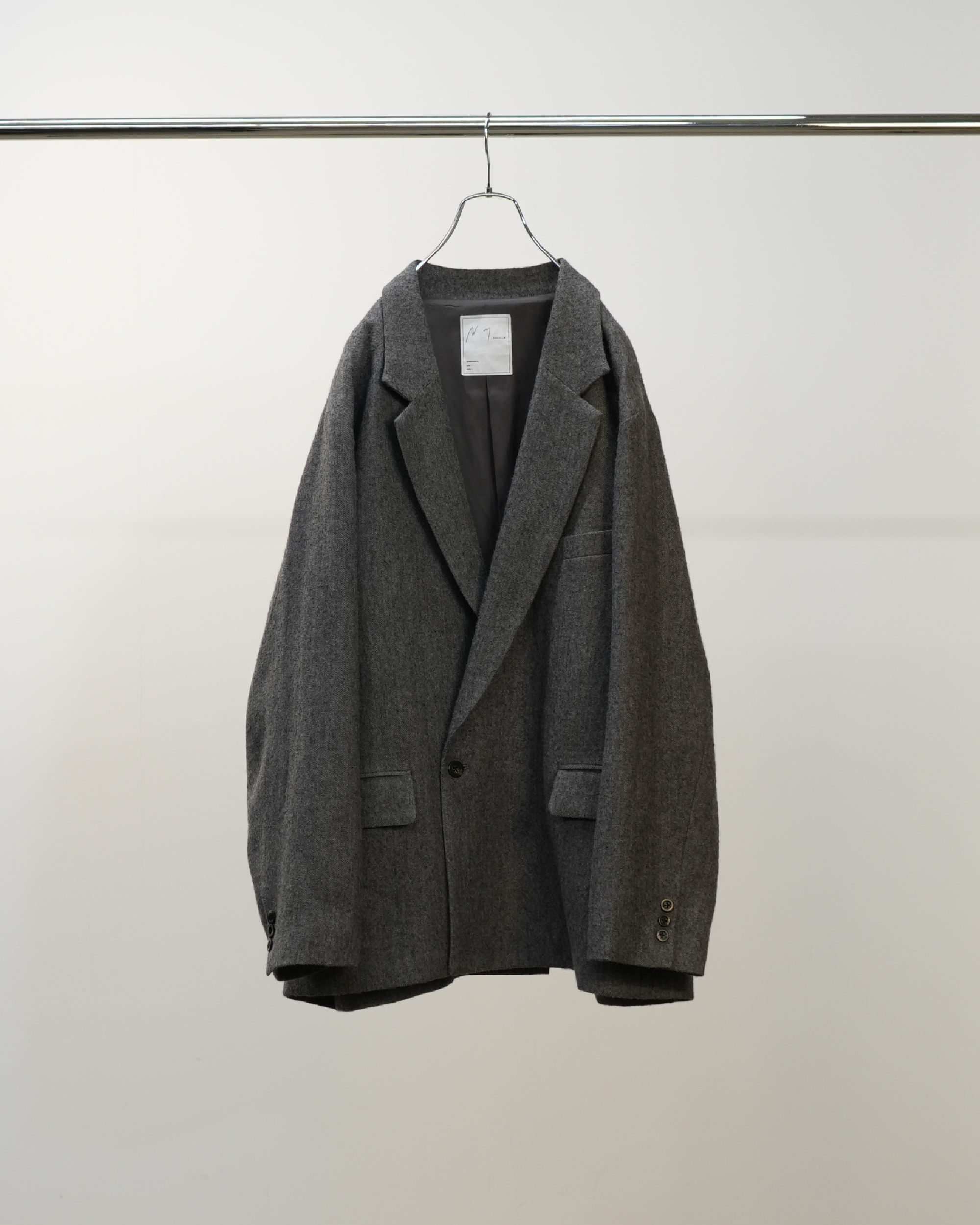 ANCELLM】SEMI-DOUBLE TAILORED JACKET / GRAY – Butterfly Clutch