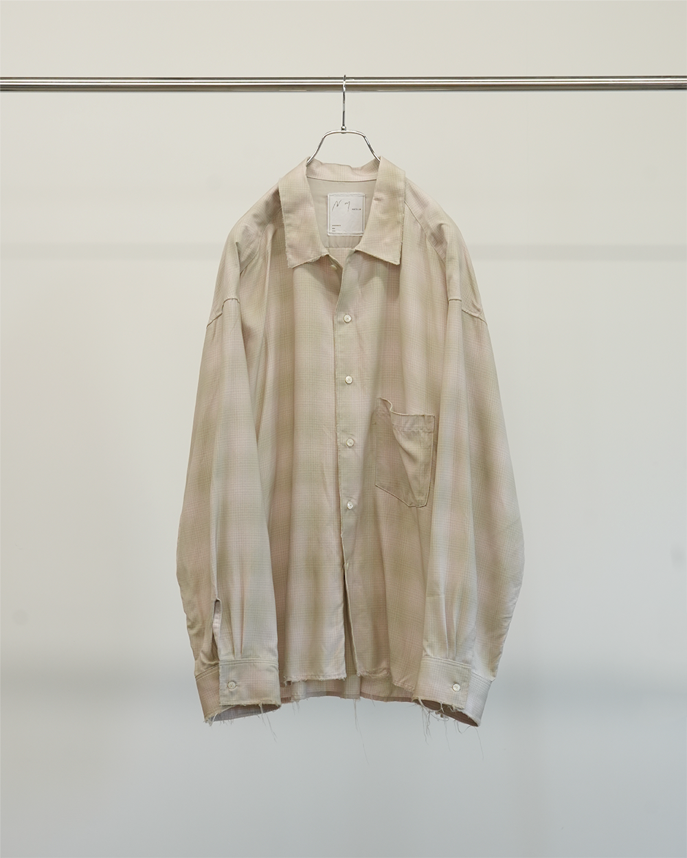 ANCELLM】OMBRECHECK SHIRT / PINK – Butterfly Clutch
