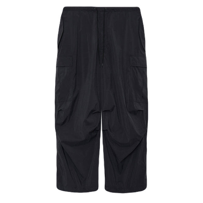marka】RECYCLE NYLON RIP STOP COCOON WIDE EASY PANTS BLACK