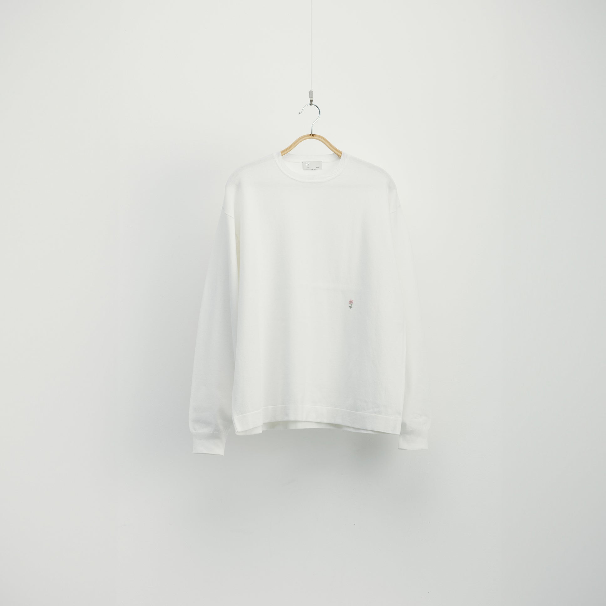 satou】flower handstitch tee LS / sarashi – Butterfly Clutch