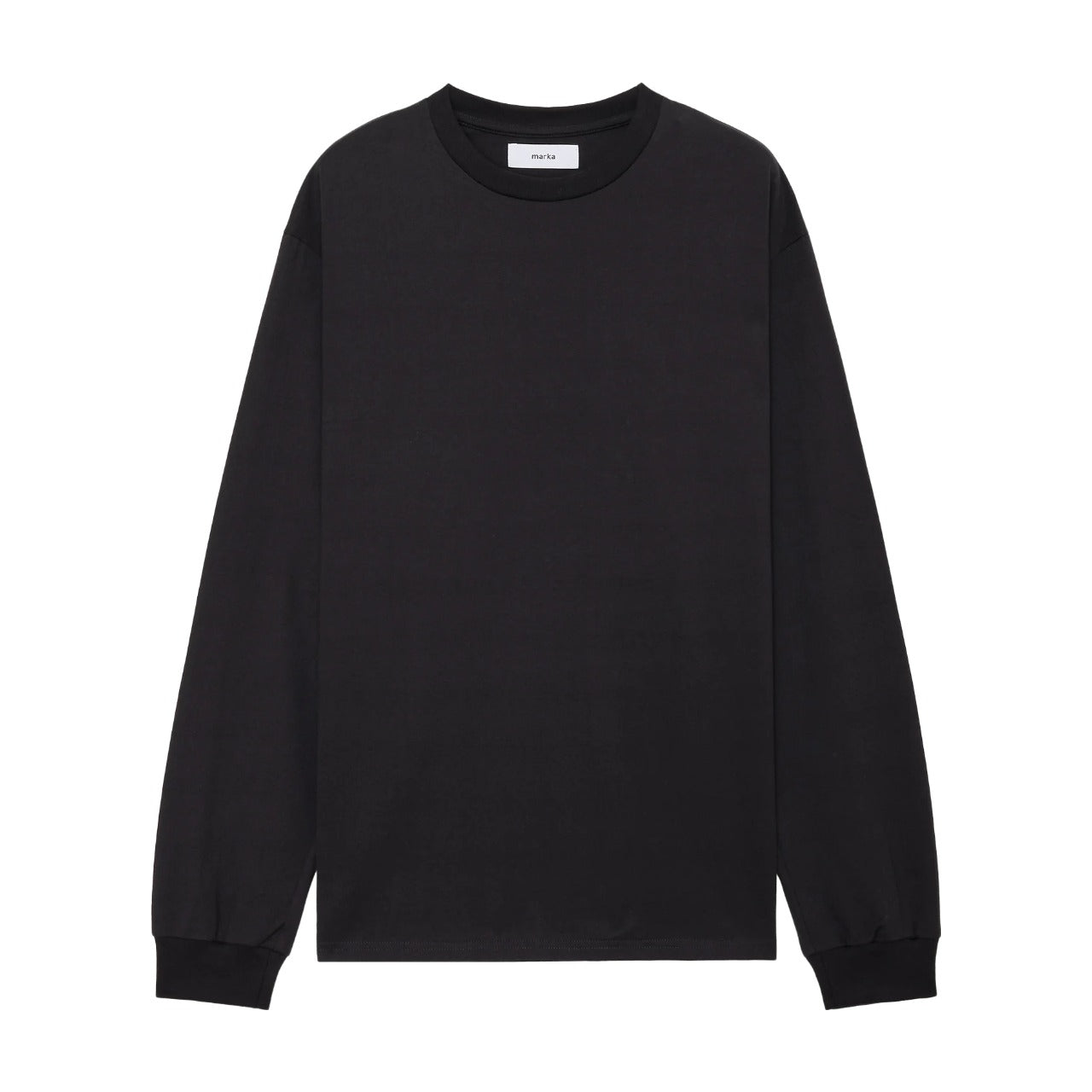 marka】40/2 ORGANIC COTTON KNIT CREW NECK TEE L/S / CHARCOAL 