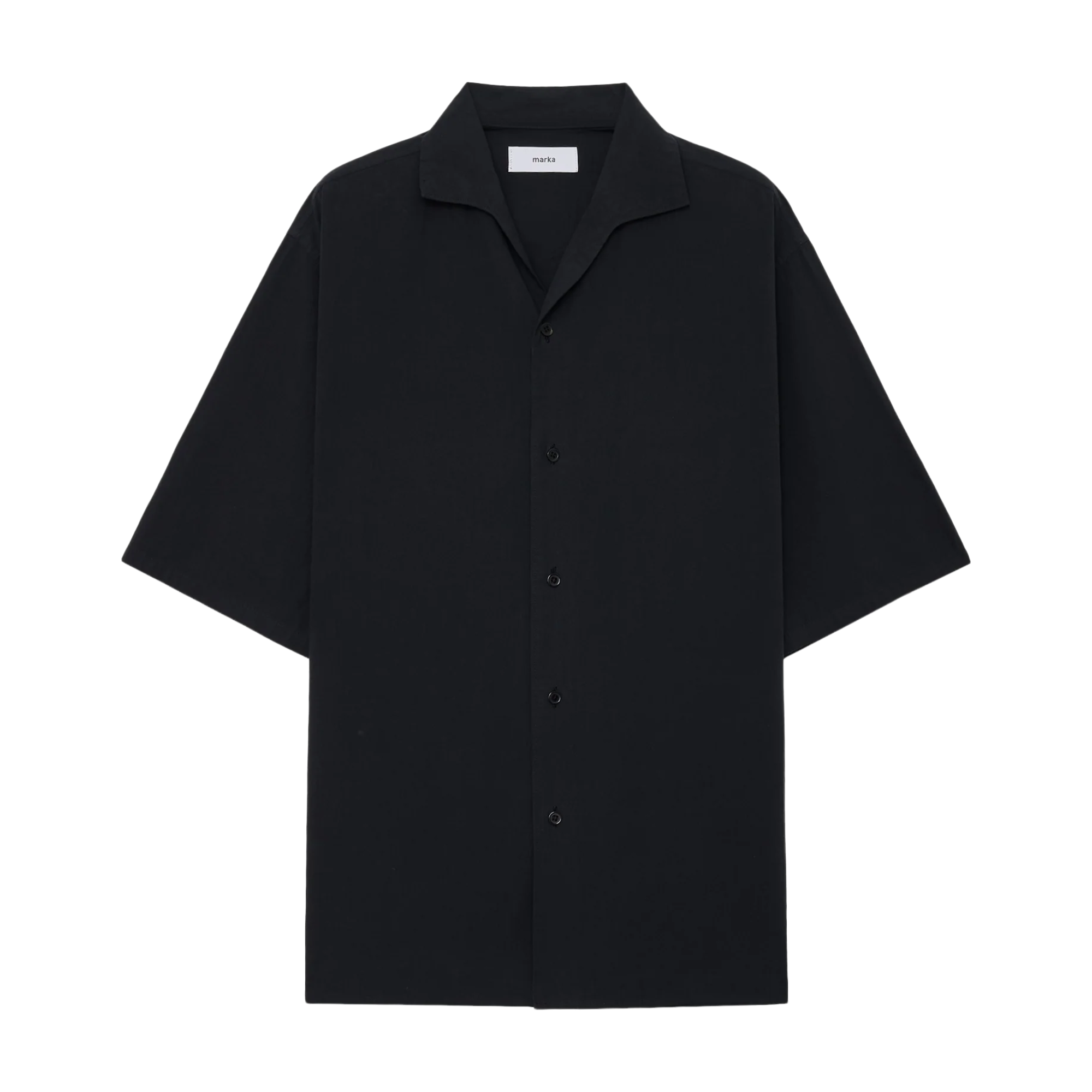 新品タグ付 24ss MHL リネンコットンオープンカラーシャツ 1 黒 コットンオープンカラーシャツ | ファッション通販サイト NUGU