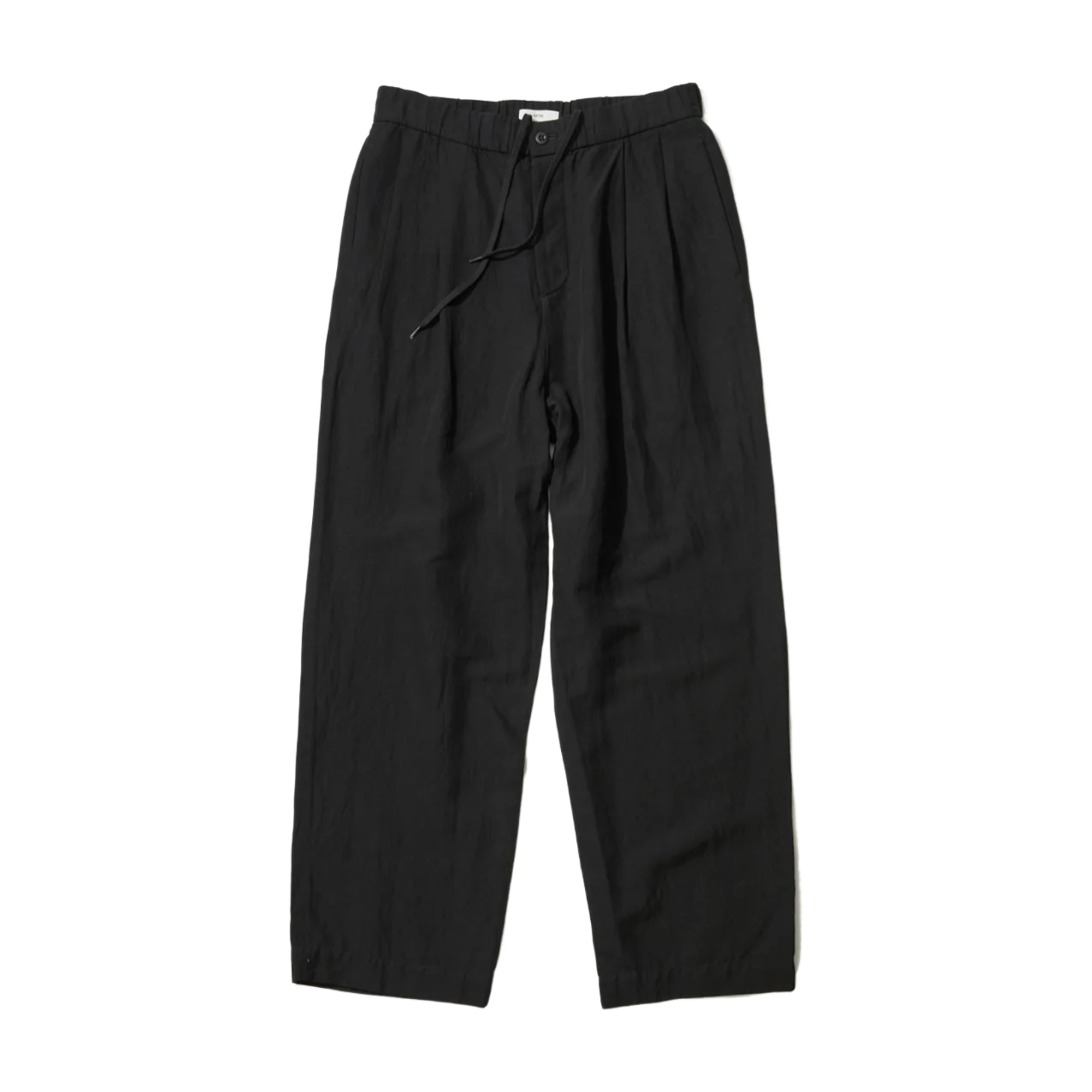 ATON】COTTON LINEN VOILE TWO TUCKED EASY PANTS / BLACK – Butterfly