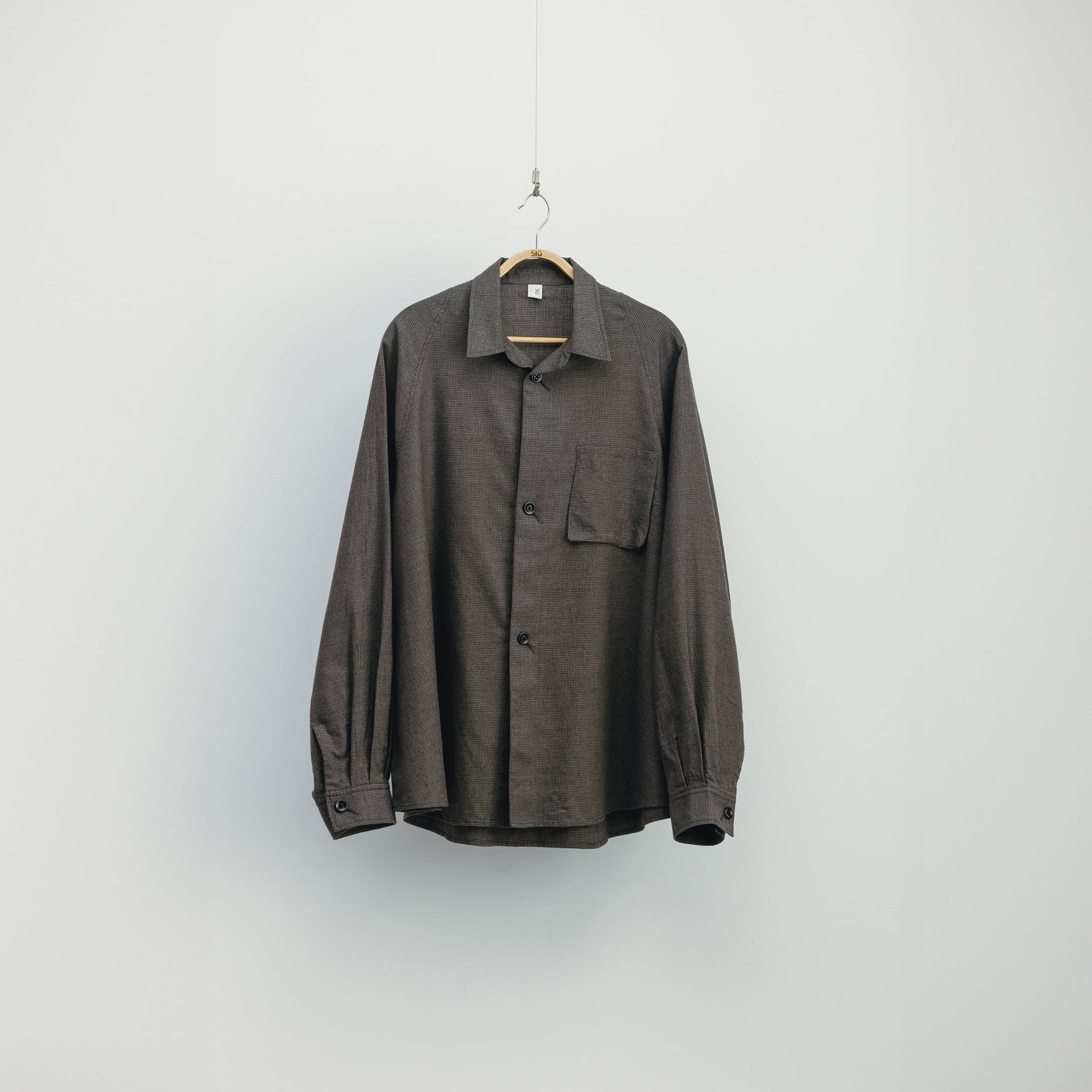 トップス satou / nemaki wide check shirt(SUMI) satou nemaki check wide shirt 